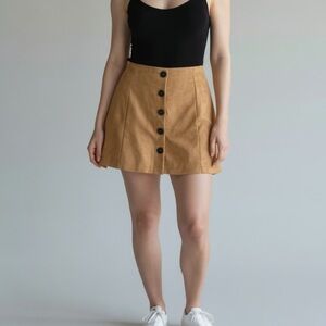 Primark Mustard Skirt with Black Accents